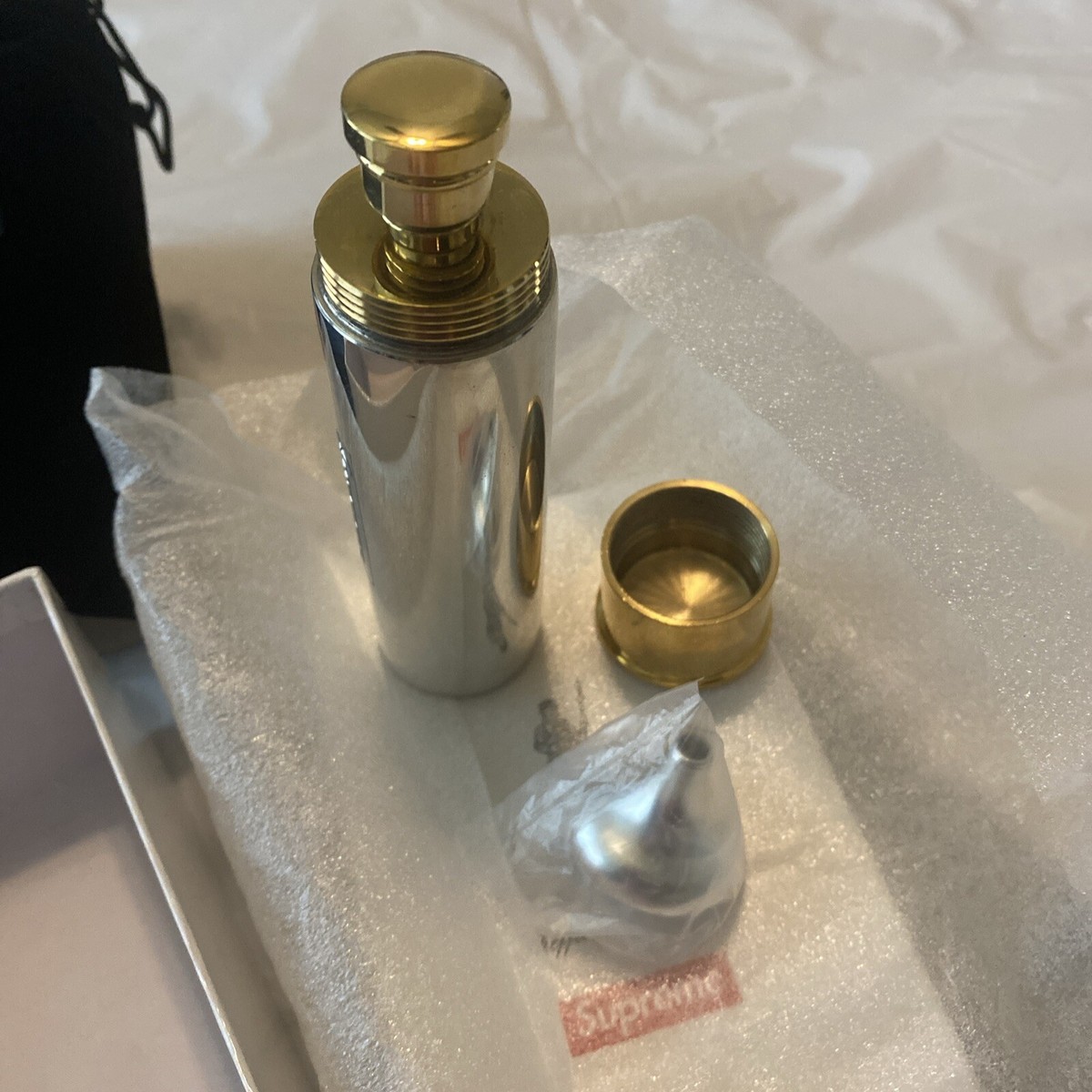 Supreme New York SS18A38 English Pewter Company Bullet Flask | eBay
