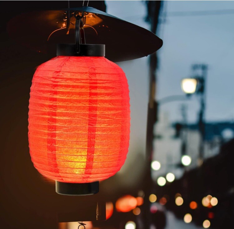 Japanese Chochin Paper Hanging Lantern Traditional crafts New LED