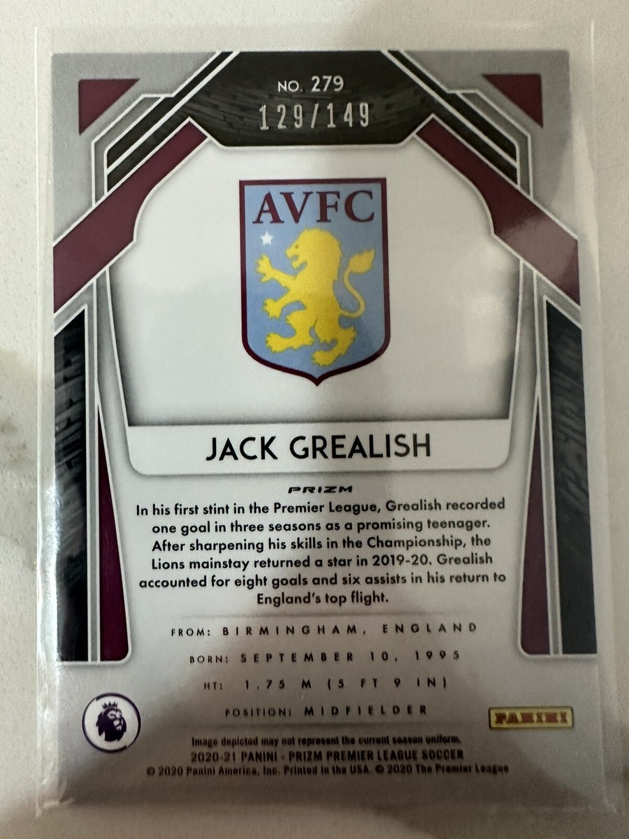 2020-21 JACK GREALISH 129/149 PANINI PRIZM PREMIER LEAGUE RED | eBay