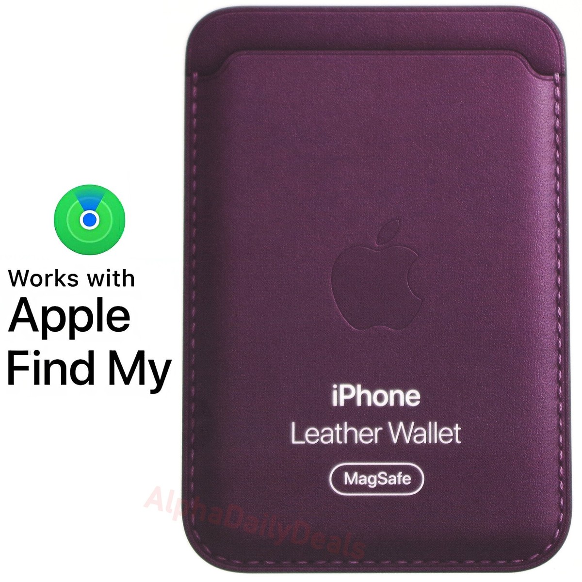 Genuine OEM Apple iPhone Leather Wallet Case with MagSafe Find My