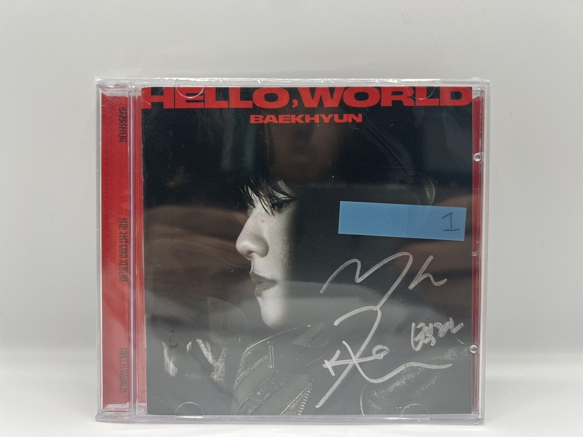 BAEKHYUN EXO Hello, World 4th Mini Album Hello Ver. HAND Signed CD
