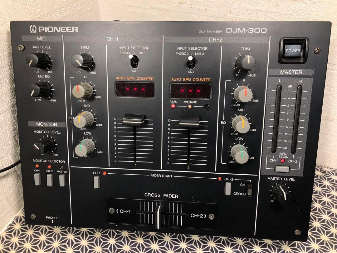 Pioneer DJ DJM-300 Black 2-Channel Professional DJ Mixer Tested