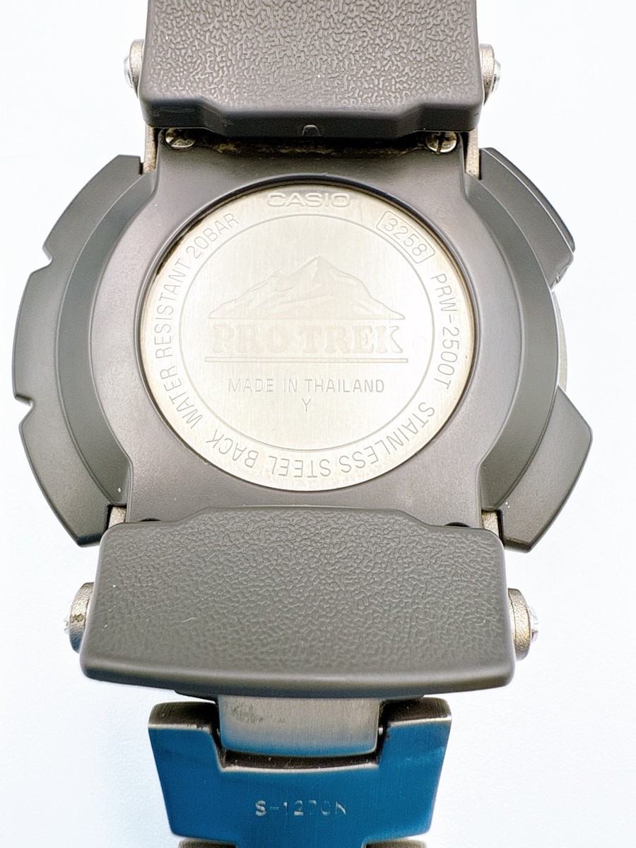CASIO PROTREK PRO TREK PRW-2500T Titanium Band Qz Silver Watch