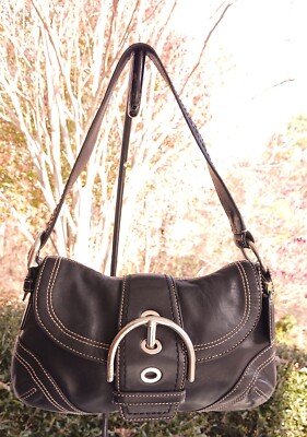 Coach 10316 Vintage SMALL Soho Black Leather Shoulder Bag w