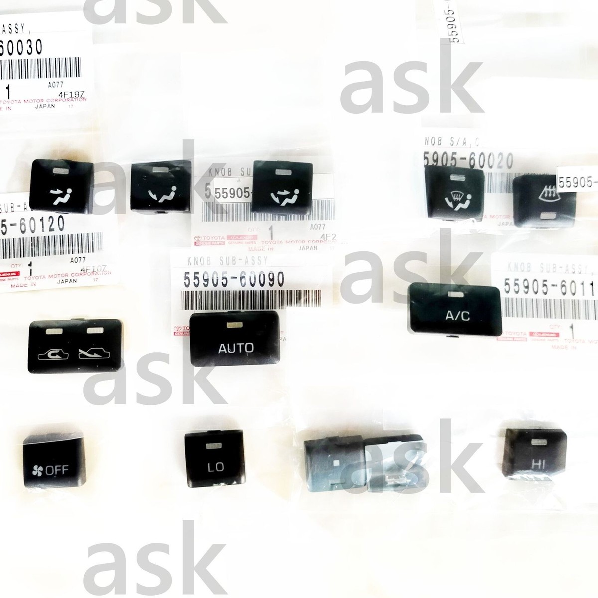 TOYOTA GENUINE AC Climate Control Switch Button Set Land Cruiser