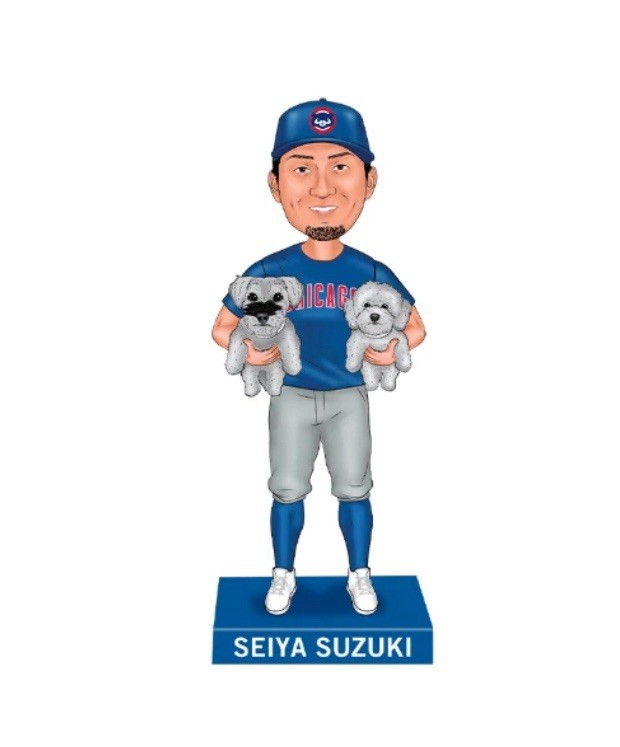 Seiya Suzuki Bobblehead Chicago Cubs Giveaway with free '16 WS