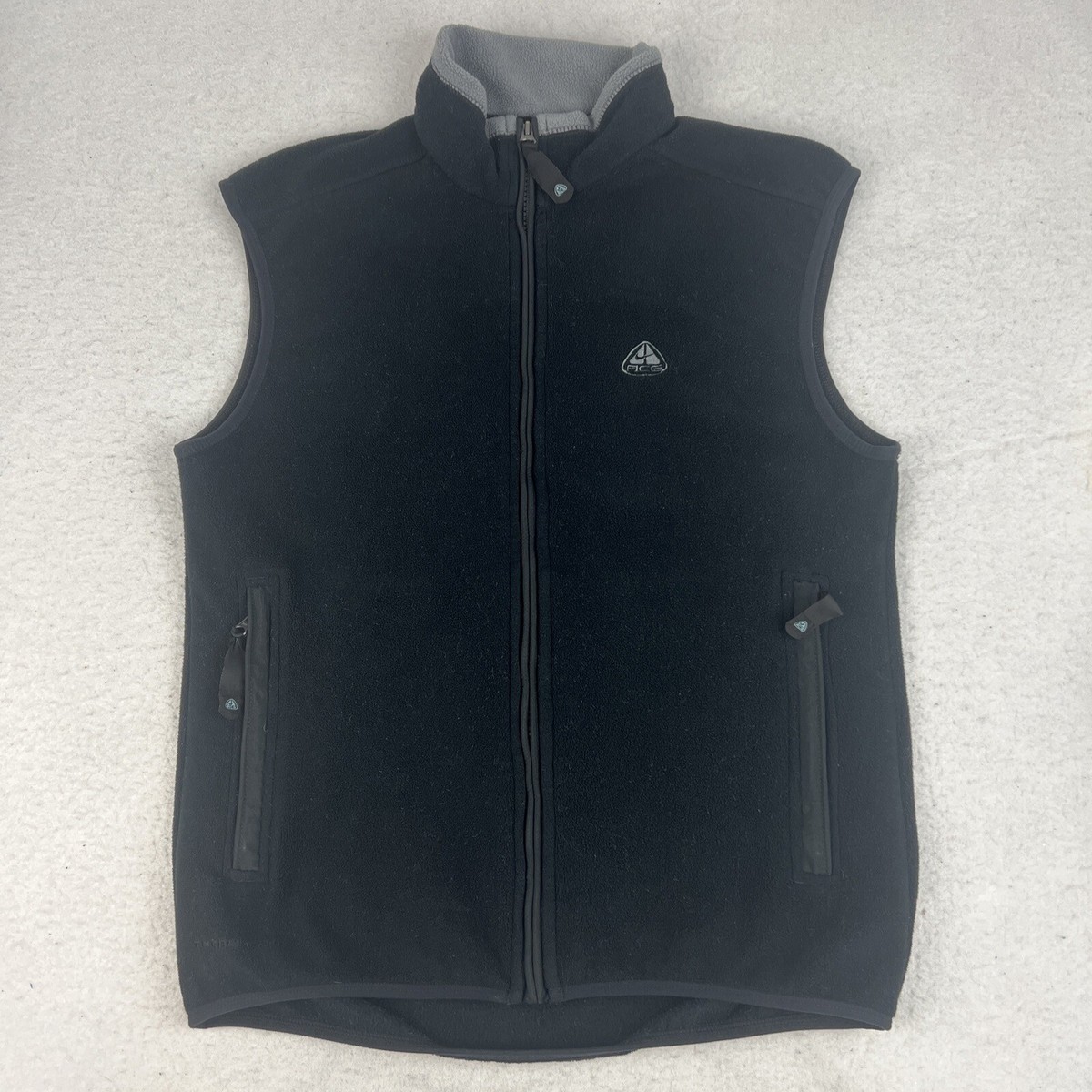 Vintage Nike ACG Black Fleece Vest Size M Therma Layer 2 | eBay