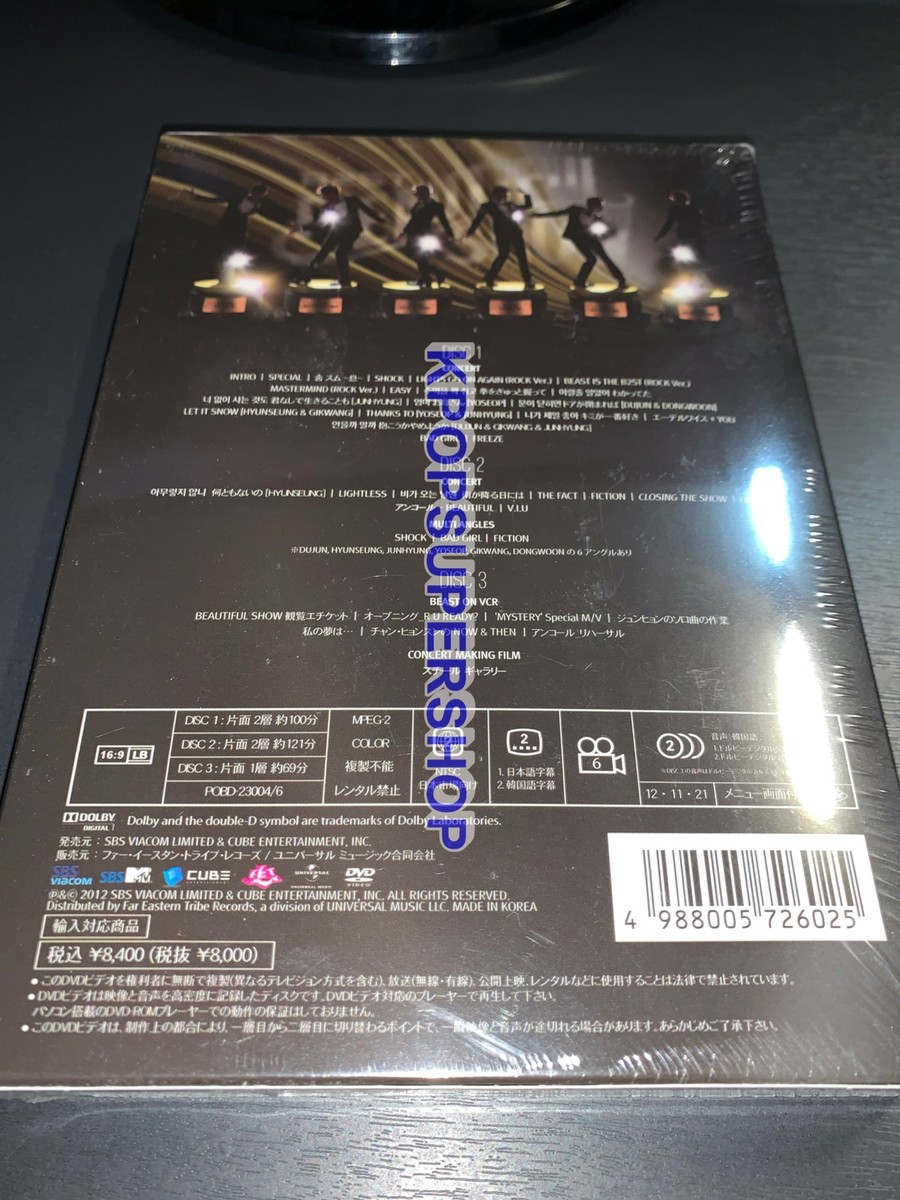 Beast Beautiful Show in Seoul Live 3 DVD New Sealed Rare OOP