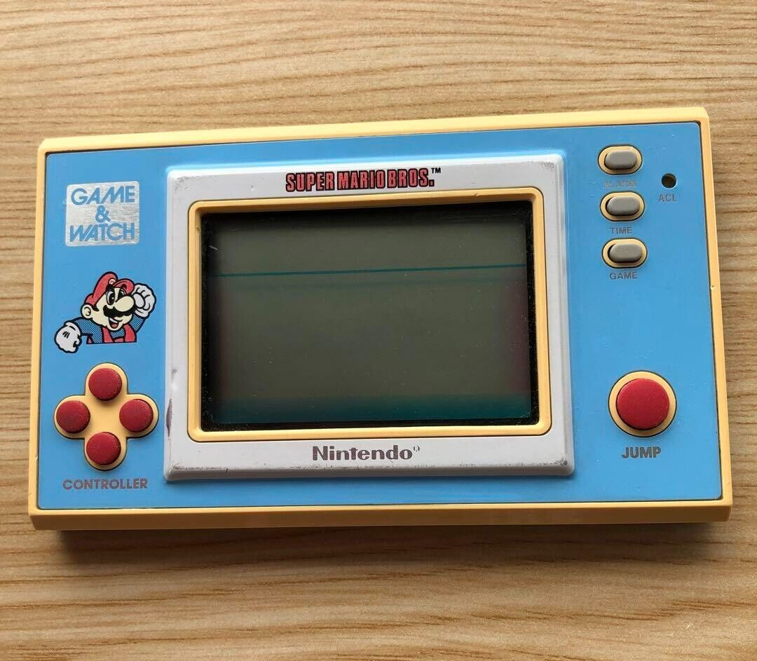 NINTENDO Game & Watch Super Mario Bros. Blue Handheld YM-105 1988
