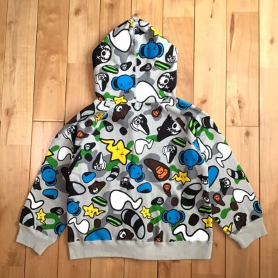 BAPE × KAWS MILO Animal Kingdom zip hoodie A Bathing Ape KIDS size