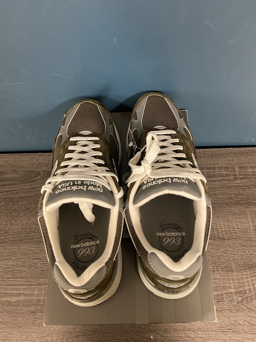 100 Authentic New Balance 993 Made in USA Military Green Size 11.5