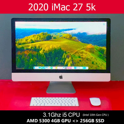 2020 iMac 27 Inch 5K | 3.1 GHz 6-Core i5 | 256GB SSD | 32GB RAM