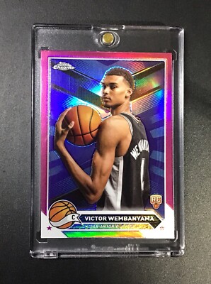 VICTOR WEMBANYAMA 2023-24 TOPPS CHROME “ WEMBY “ RC PINK REFRACTOR