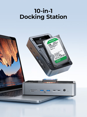 ORICO 12-in-1 USB C Hub Docking Station Dual Hard Drive Enclosure