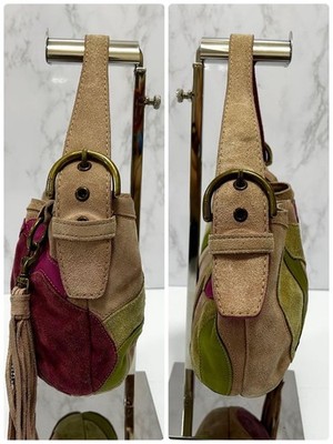 Vintage Coach Pink Suede Flower Mini Shoulder Bag #PG1IHV | eBay