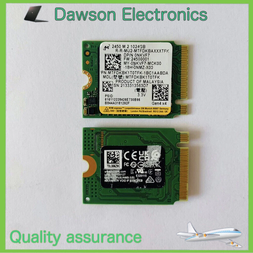 Micron 2450 512GB 256GB 1TB M.2 2230 SSD NVMe PCIe 4.0 For