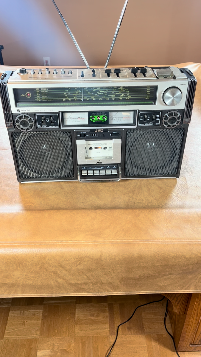 Vintage JVC RC-838W Boombox Ghettoblaster Stereo Radio Cassette