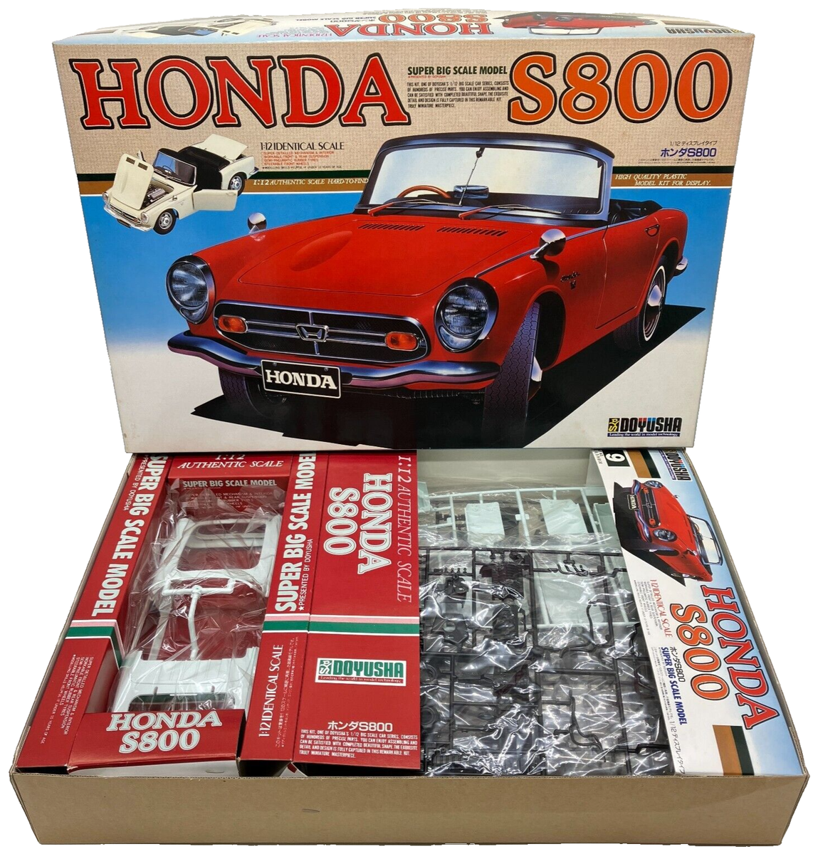 Doyusha 1/12 Plastic Model Kit Honda S800 Display Unassembled