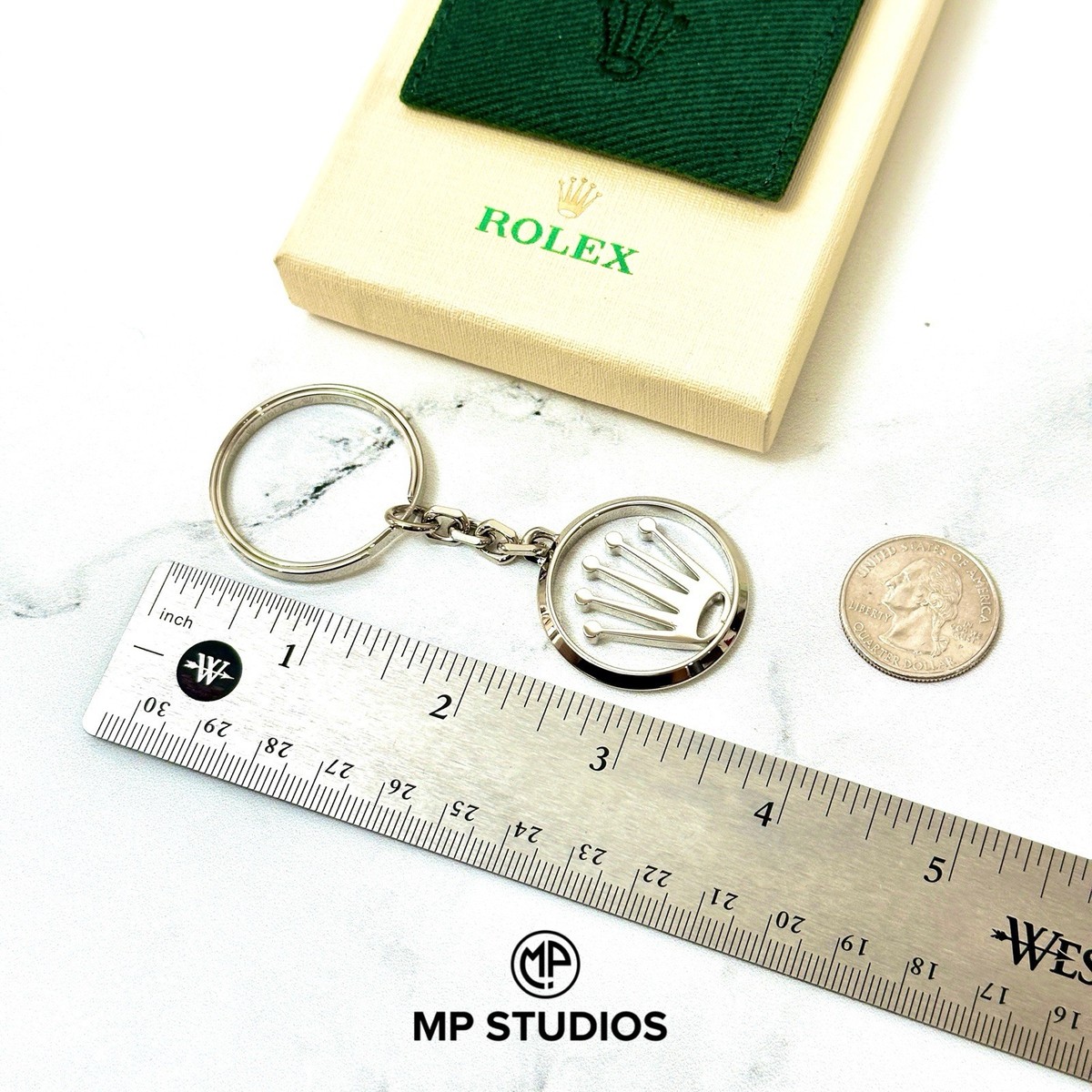 Rolex Crown Stainless Steel Keychain Titanium Keyring AD VIP Gift