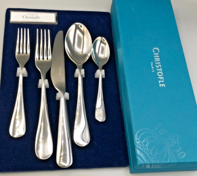 Origine by Christofle France Stainless 5 piece Place Setting, New