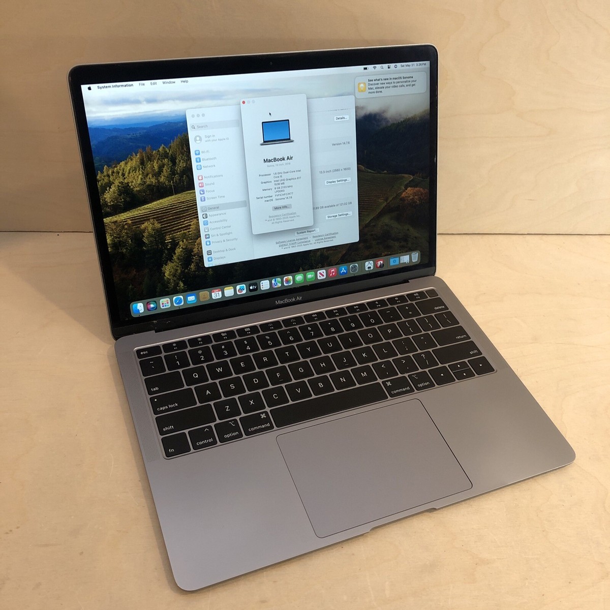 Apple MacBook Air 13'' 2018 A1932 Intel Core i5 8GB RAM 128GB SSD