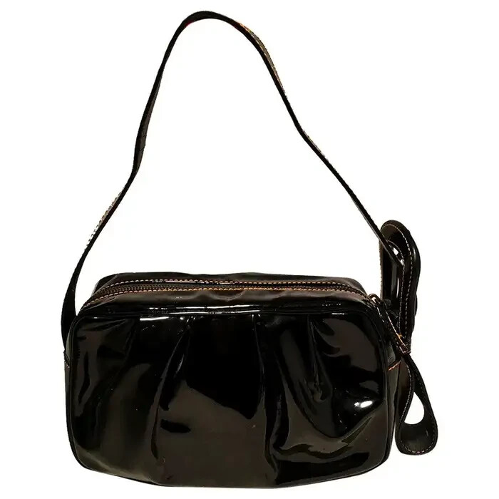 Fendi Borsa Mini B Black Patent Leather Handbag | eBay
