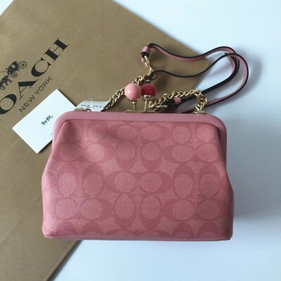 Coach Nora Kisslock Crossbody Bag, Small - Candy Pink for sale