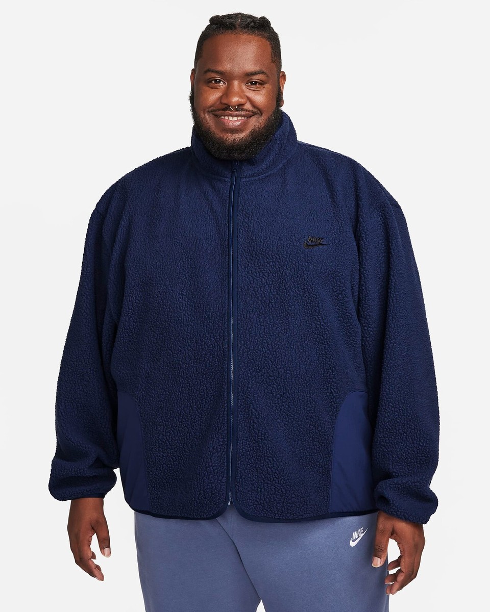 Nike Club Fleece Sherpa Winterized Full Zip Jacket Blue FB8386-410