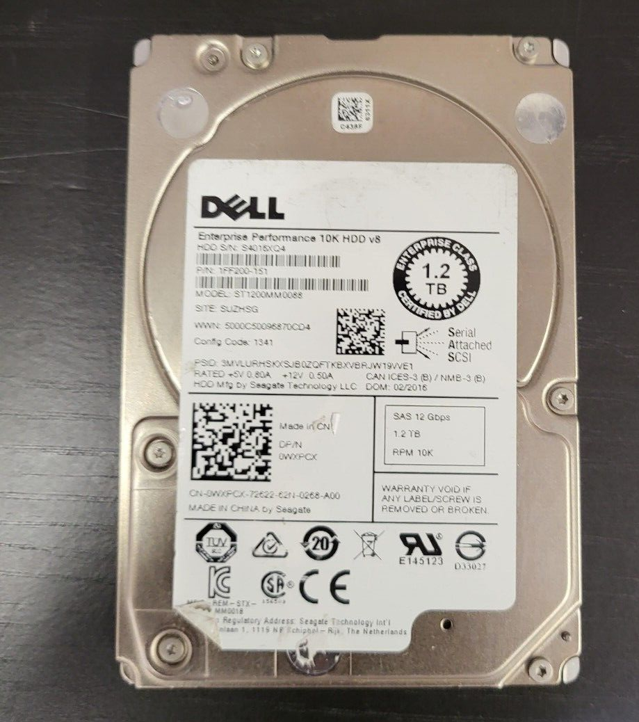 Dell Enterprise Performance 10K HDD v8 SAS 1.2TB 1FF200-151