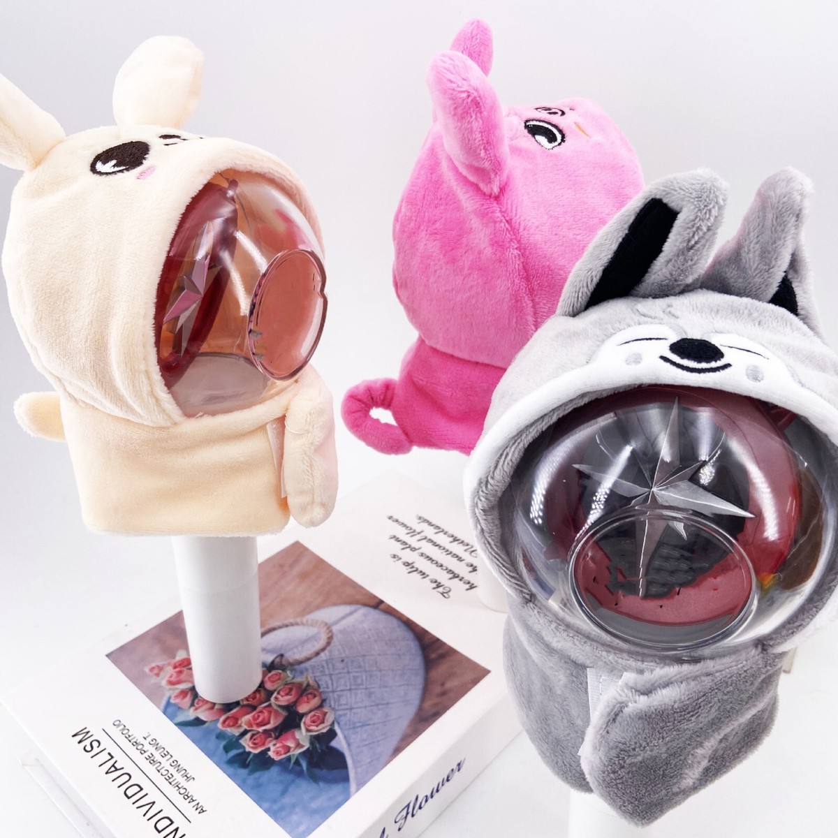 Kpop Stray Kids Lightstick Cover Plush Skzoo Light Stick Headband