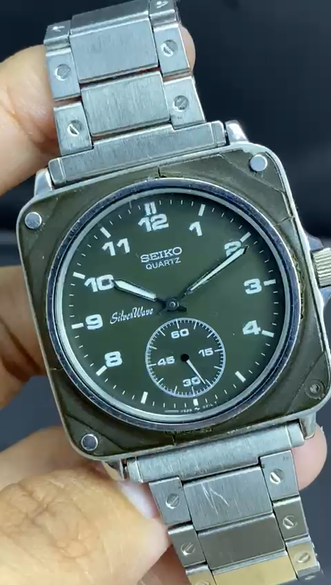 Rare Seiko Silverwave The First Cockpit 2628-004A Black Dial