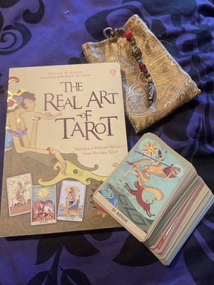 Nusantara Tarot Deck with The Real Art Of Tarot Book, NO BOX HTF