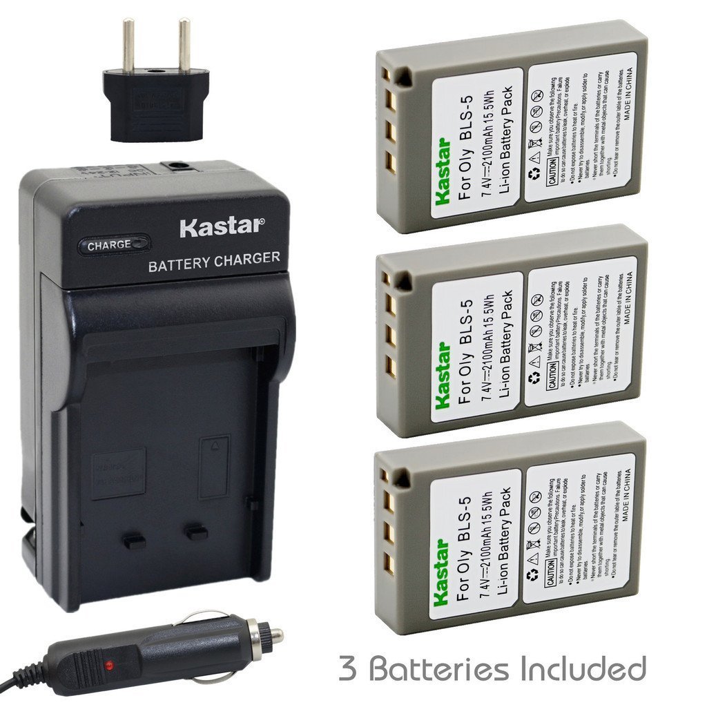 BLS-5 Battery or Travel Charger for Olympus E-P1 E-P2 E-P3 E-PL1 E