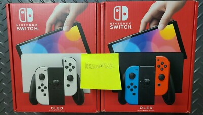 Nintendo Switch OLED White or Neon Red Blue Joy-Con *NEW* FREE