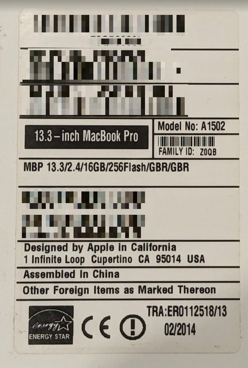 Apple Macbook Pro 13-inch (2013 - A1502 Model) in Good Condition