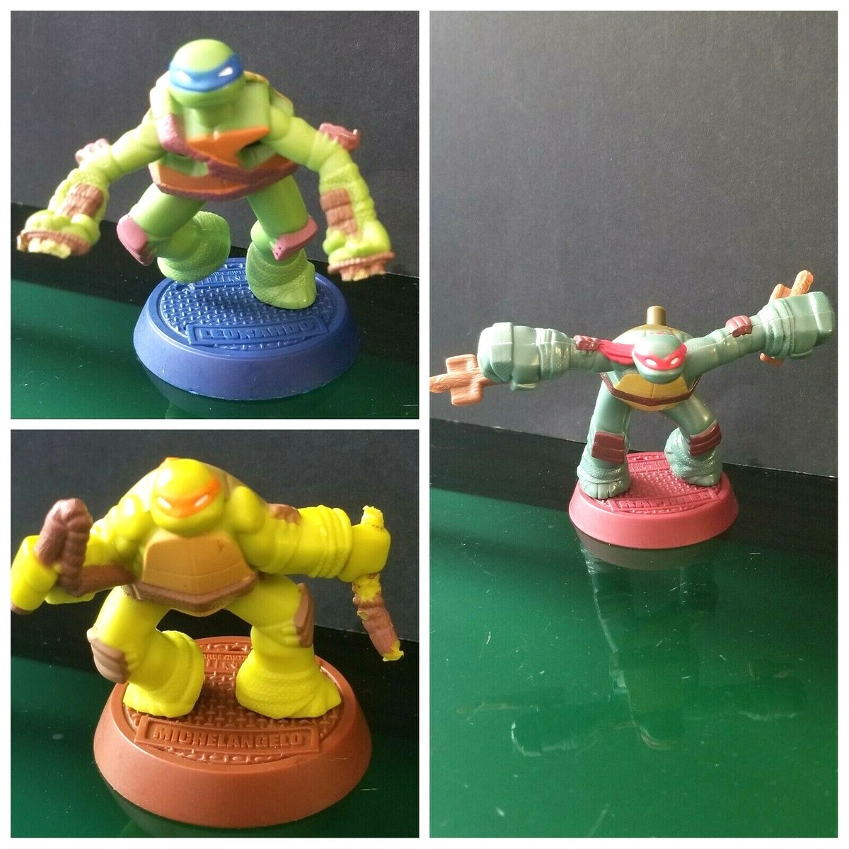 3 Ninja Turtles TMNT 2012 Viacom McDonalds Happy Meal toys Action