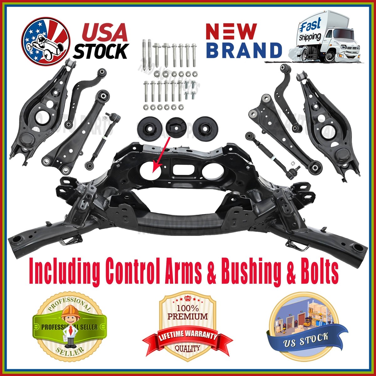 Rear Subframe Crossmember for 2006-18 Toyota RAV4 AWD FWD W