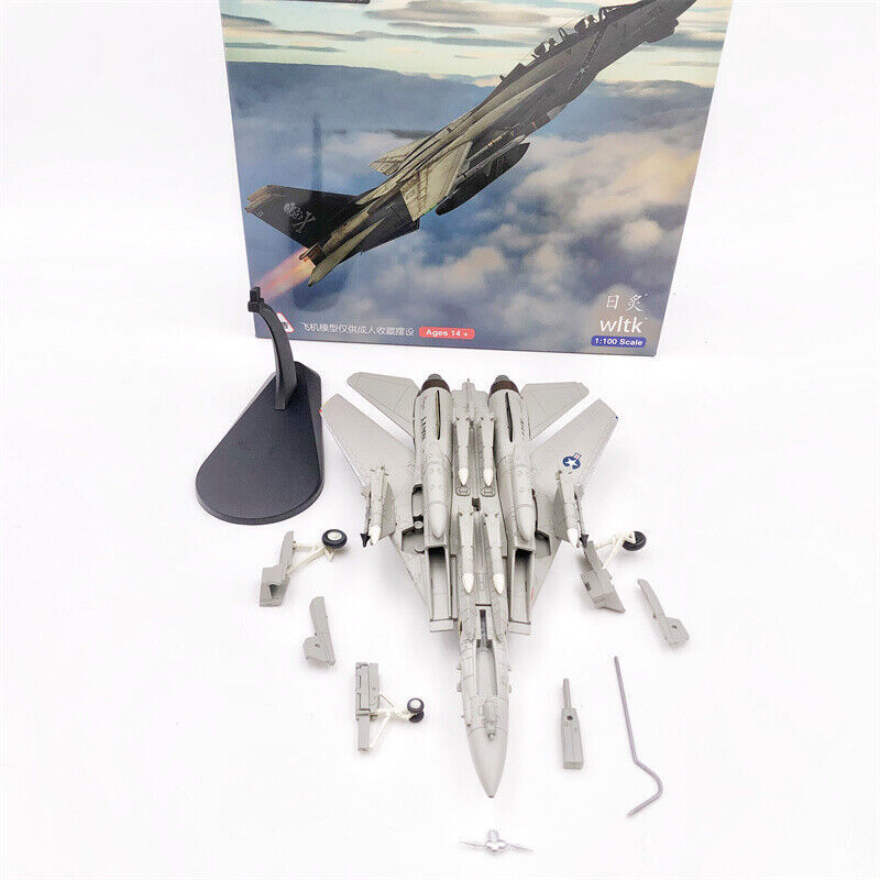Wltk 1/100 US Navy Grumman F-14A Tomcat VF-84 Jolly Rogers Diecast