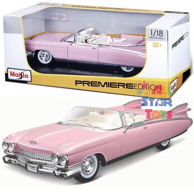 1959 CADILLAC ELDORADO BIARRITZ PINK 1/18 DIECAST MODEL CAR BY