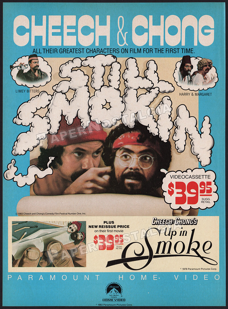 CHEECH & CHONG - STILL SMOKIN'__Orig. 1983 Print AD / advert_promo