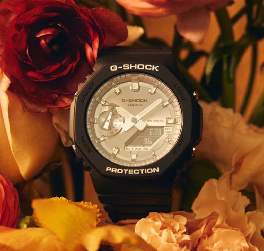 Casio G-Shock GA-2100GB-1A Gold Black Octagonal Analog Digital