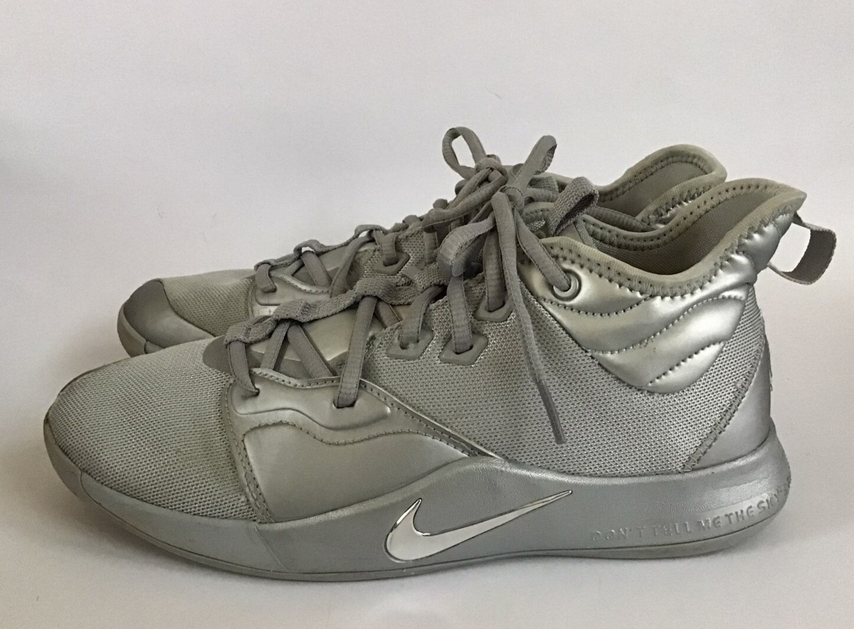 Nike Paul George Silver NASA PG 3 50th CI8973-001 Size 7 Y (youth