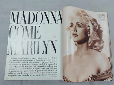 Madonna Vogue Italia fashion magazine Feb 1991 Versace editional