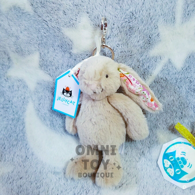 AUTHENTIC Jellycat Blossom Beige Bunny Petal Bag Charm NWT