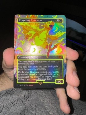 Traveling Chocobo (Borderless) (Neon Ink Yellow) Final Fantasy