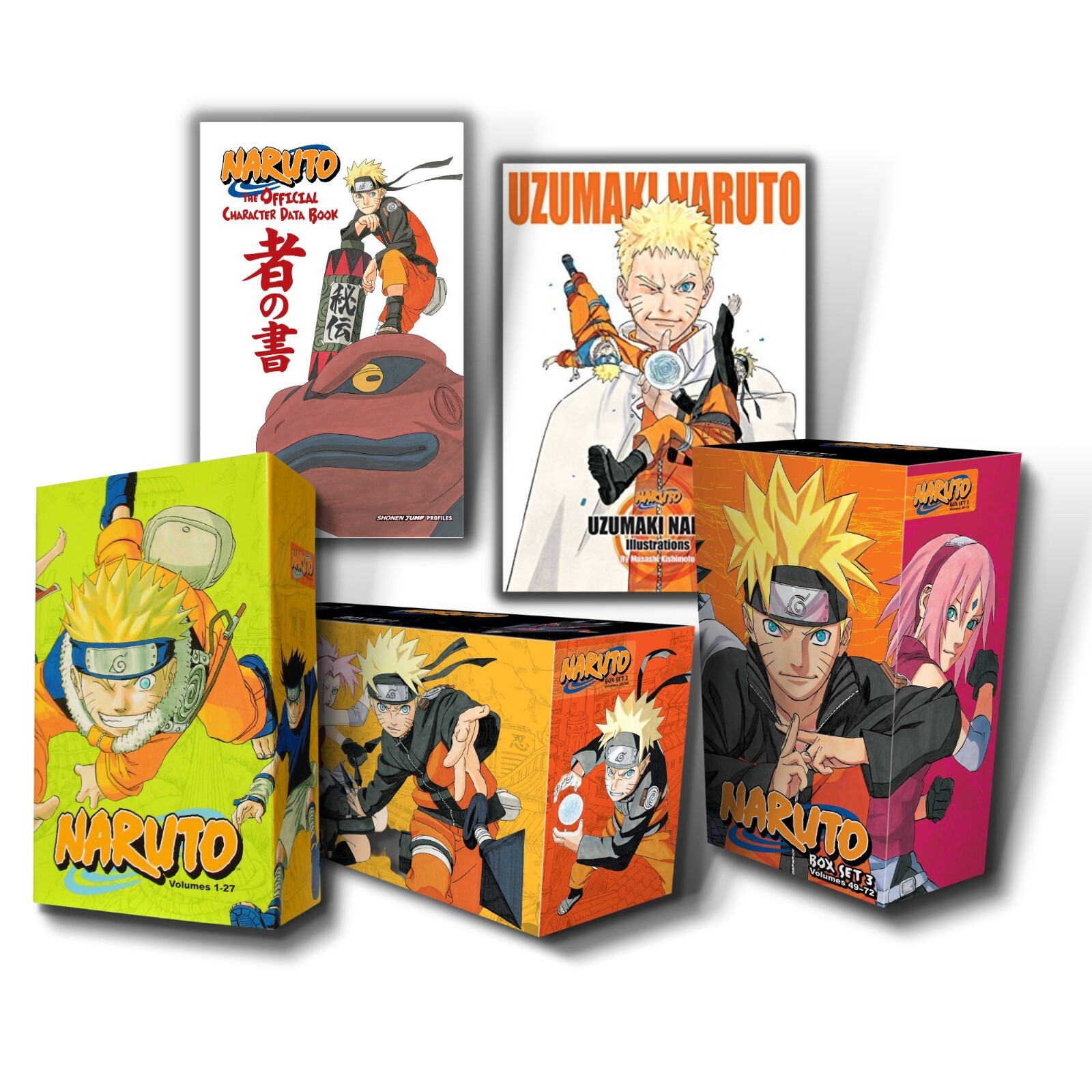 Naruto Complete Manga Box Sets 1, 2, & 3 With Extras-English Brand