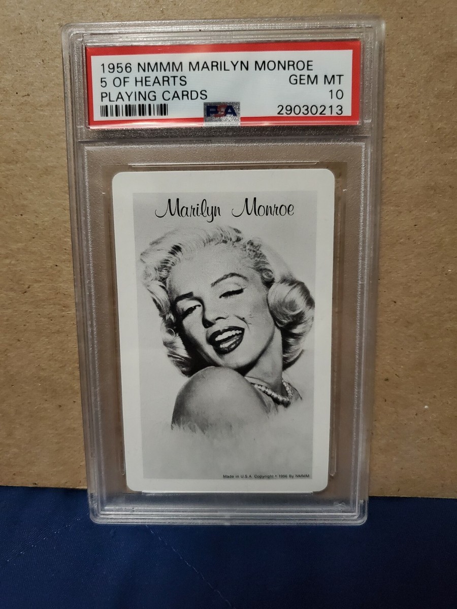 1956 NMMM Marilyn Monroe Playing Cards 5 of Hearts POP 2 PSA 10
