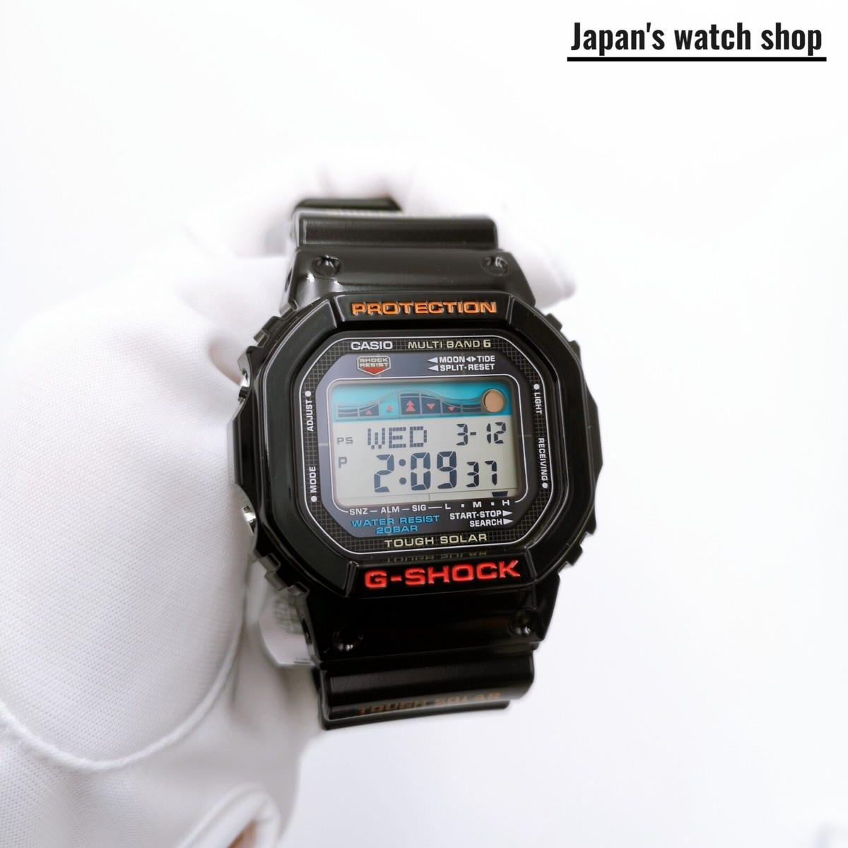 CASIO G-Shock GWX-5600-1JF Black G-Lide Tough Solar Radio Men's