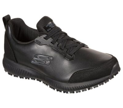 Black Womens Skechers Work Slip Resistant Electrical Hazard Shoes