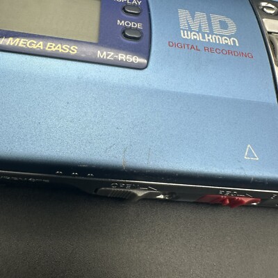 SONY MZ-R50 Portable Minidisc Recorder Blue Playback & Recording